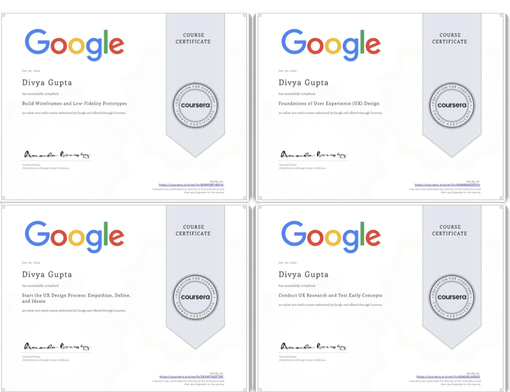 UX design Certificate